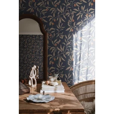 Kép 4/4 - Sandberg Gyümölcs mintás klasszikus kék vlies tapéta Vinnie Classic Blue 53 cm X 10 m