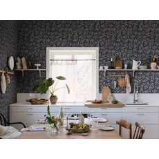 Kép 3/4 - Sandberg Gyümölcs mintás klasszikus kék vlies tapéta Vinnie Classic Blue 53 cm X 10 m