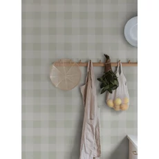 Kép 4/4 - Sandberg Cottage stílusú kockás zöld vlies tapéta Lykke Spring Green 53 cm X 10 m