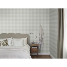 Kép 3/4 - Sandberg Cottage stílusú kockás zöld vlies tapéta Lykke Spring Green 53 cm X 10 m