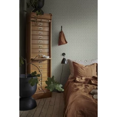 Kép 3/3 - Sandberg Apró virágos skandináv zöld vlies tapéta Beata Graphite Moss Green 53 cm X 10 m