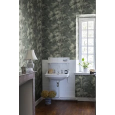 Kép 2/3 - Sandberg Modern fa mintás zöld vlies tapéta Raphael Moss Green 53 cm X 10 m