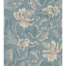 Kép 1/3 - Sandberg Klasszikus virágos kék vlies tapéta Daphne Misty Blue 53 cm X 10 m