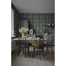 Kép 3/3 - Sandberg Klasszikus virágos kék vlies tapéta Daphne Midnight Blue 53 cm X 10 m