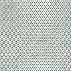 Kép 1/3 - Sandberg Geometriai mintás retro kék vlies tapéta Hugo Misty Blue 53 cm X 10 m