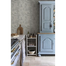 Kép 2/5 - Sandberg Vidéki tájkép kék vlies tapéta Montfort Indigo Blue 53 cm X 10 m