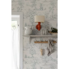 Kép 5/5 - Sandberg Vidéki tájkép kék vlies tapéta Montfort Indigo Blue 53 cm X 10 m