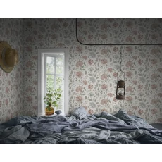 Kép 3/3 - Sandberg Elegáns virág mintás bézs-piros vlies tapéta Annabelle Terracotta 53 cm X 10 m