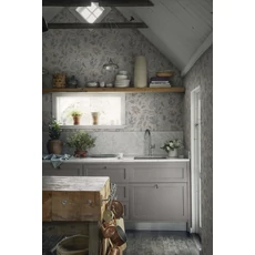 Kép 3/3 - Sandberg Elegáns virág mintás kék-bézs vlies tapéta Annabelle Clay 53 cm X 10 m