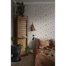 Kép 3/3 - Sandberg Virág mintás skandináv barna vlies tapéta Adelaide Terracotta 53 cm X 10 m