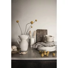 Kép 2/4 - Sandberg Vászonhatású fehér vlies tapéta Linne White 53 cm X 10 m