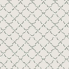 Kép 1/4 - Sandberg Klasszikus rácsmintás zöld vlies tapéta Trellis Forest Green 53 cm X 10 m