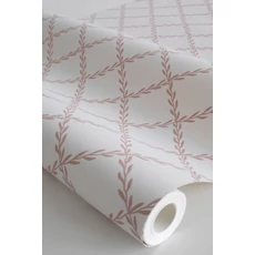 Kép 4/4 - Sandberg Klasszikus rácsmintás terrakotta vlies tapéta Trellis Terracotta 53 cm X 10 m