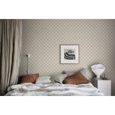 Kép 3/4 - Sandberg Klasszikus rácsmintás terrakotta vlies tapéta Trellis Terracotta 53 cm X 10 m