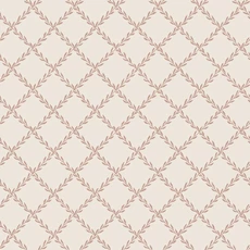 Kép 1/4 - Sandberg Klasszikus rácsmintás terrakotta vlies tapéta Trellis Terracotta 53 cm X 10 m