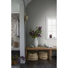 Kép 2/4 - Sandberg Kockás vintage szürke vlies tapéta Ruta Gray 53 cm X 10 m