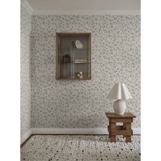 Kép 2/3 - Sandberg Levélmintás kék vlies tapéta Bokskog Misty Blue 53 cm X 10 m