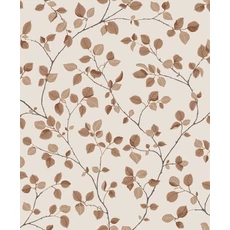 Kép 1/3 - Sandberg Levélmintás terrakotta vlies tapéta Bokskog Terracotta 53 cm X 10 m