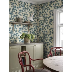 Kép 2/3 - Sandberg Fenyő mintás modern kék vlies tapéta Pine Blue 53 cm X 10 m