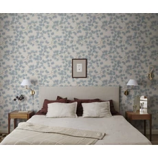 Kép 4/5 - Sandberg Fenyő mintás modern kék-bézs vlies tapéta Pine Misty Blue 53 cm X 10 m