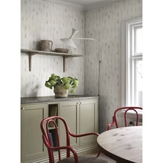 Kép 2/3 - Sandberg Tavaszi virágos zöld-bézs vlies tapéta Alma Blush 53 cm X 10 m