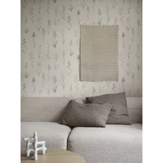 Kép 2/3 - Sandberg Tavaszi virágos lila-bézs vlies tapéta Alma Lilac 53 cm X 10 m