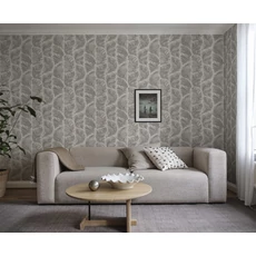 Kép 3/3 - Sandberg Elegáns tollas fekete-fehér vlies tapéta Grace Graphite 53 cm X 10 m