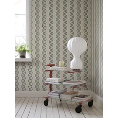 Kép 2/3 - Sandberg Hullámos zöld vlies tapéta Ben Emerald 53 cm X 10 m