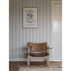 Kép 2/5 - Sandberg Hullámos kék vlies tapéta Ben Light Blue 53 cm X 10 m