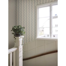 Kép 3/5 - Sandberg Hullámos kék vlies tapéta Ben Light Blue 53 cm X 10 m