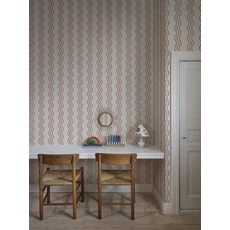 Kép 4/4 - Sandberg Hullámos piros vlies tapéta Ben Red 53 cm X 10 m