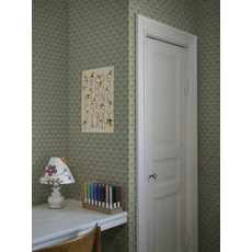 Kép 3/3 - Sandberg Skandináv apró virágos zöld vlies tapéta Betty Green 53 cm X 10 m