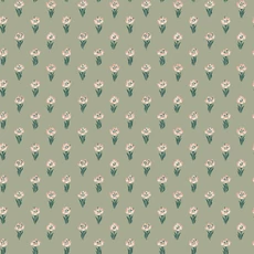 Kép 1/3 - Sandberg Skandináv apró virágos zöld vlies tapéta Betty Green 53 cm X 10 m