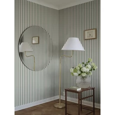Kép 3/3 - Sandberg Klasszikus csíkos zöld vlies tapéta Gustav Green 53 cm X 10 m