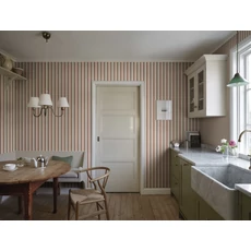 Kép 2/3 - Sandberg Klasszikus csíkos piros vlies tapéta Gustav Red 53 cm X 10 m