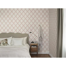 Kép 3/3 - Sandberg Babérkoszorú mintás klasszikus piros vlies tapéta Wilma Red 53 cm X 10 m