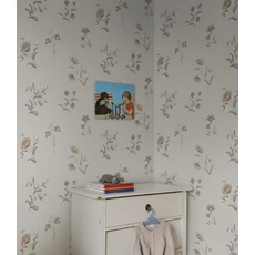 Kép 4/4 - Sandberg Virág mintás romantikus bézs vlies tapéta Hanna Sandstone 53 cm X 10 m