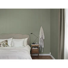 Kép 3/3 - Sandberg Keskeny csíkos klasszikus zöld vlies tapéta Linn Green 53 cm X 10 m