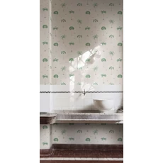 Kép 2/3 - Sandberg Retro pálmafás zöld vlies tapéta Milo Spring Green 53 cm X 10 m