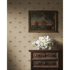 Kép 3/4 - Sandberg Retro pálmafás bézs vlies tapéta Milo Clay 53 cm X 10 m