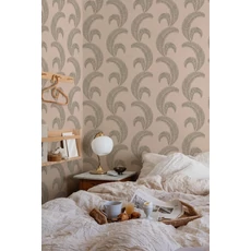 Kép 4/4 - Sanderg Páfrány mintás rózsaszín vlies tapéta Jasmine Pink 53 cm X 10 m