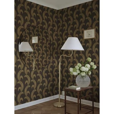 Kép 4/4 - Sanderg Páfrány mintás barna vlies tapéta Jasmine Charcoal 53 cm X 10 m