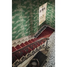 Kép 2/4 - Sandberg Bambusz mintás zöld vlies tapéta Leon Green 53 cm X 10 m