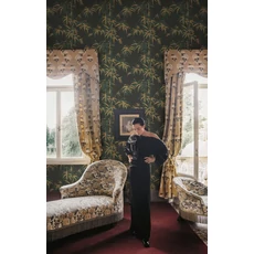 Kép 3/5 - Sandberg Bambusz mintás fekete vlies tapéta Leon Charcoal 53 cm X 10 m