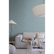 Kép 4/4 - Sandberg Lepke mintás kék vlies tapéta Butterflies Misty Blue 53 cm X 10 m