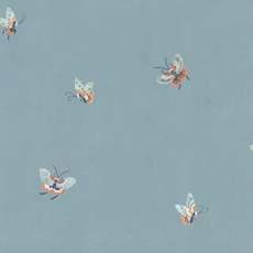 Kép 1/4 - Sandberg Lepke mintás kék vlies tapéta Butterflies Misty Blue 53 cm X 10 m
