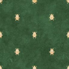 Kép 1/3 - Sandberg Szkarabeusz mintás zöld vlies tapéta Audrey Dark Green 53 cm X 10 m