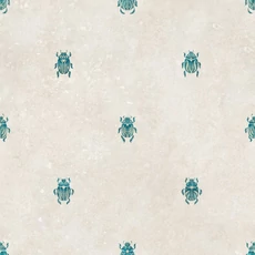 Kép 1/3 - Sandberg Szkarabeusz mintás kék vlies tapéta Audrey Blue 53 cm X 10 m