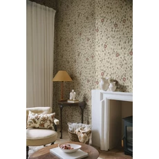 Kép 2/4 - Sandberg Romantikus futórózsa mintás bordó vlies tapéta Solliden Burgundy 53 cm X 10 m