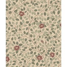 Kép 1/4 - Sandberg Romantikus futórózsa mintás bordó vlies tapéta Solliden Burgundy 53 cm X 10 m